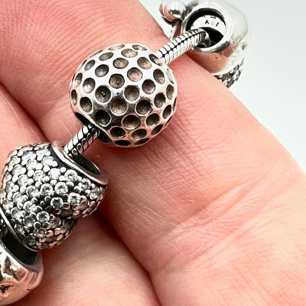 Pandora Sterling Silver Charm Bracelet 7" Loaded with Charms 43 Grams - Picture 9 of 9